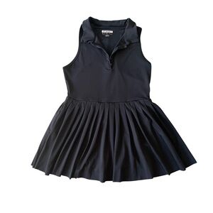 Forever 21 black v-neck polo tennis mini dress - large